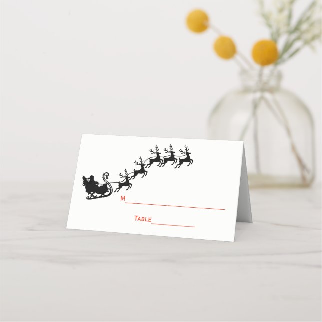 Tomt jultomte #5-kort placeringskort (Baksida)