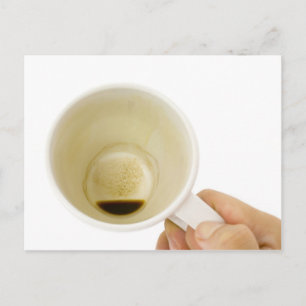 Tomt kaffe kopp vykort