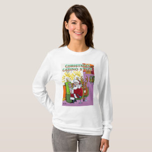 Tomt Kasino Stil-damvit, lång skjorta T Shirt