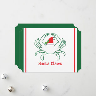 Tomt Klo List Nautical Pun Helgdag Card White Julkort