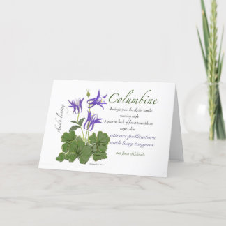 Tomt kolumbine-kort tack kort