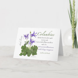 Tomt kolumbine-kort tack kort