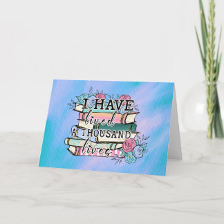 Tomt kort: Bok Älskare "1 000 liv" Kort