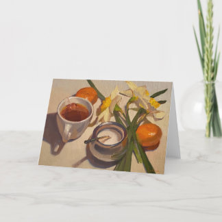 Tomt kort: "Daffodils and Tea" av Sarah Sedwick Kort