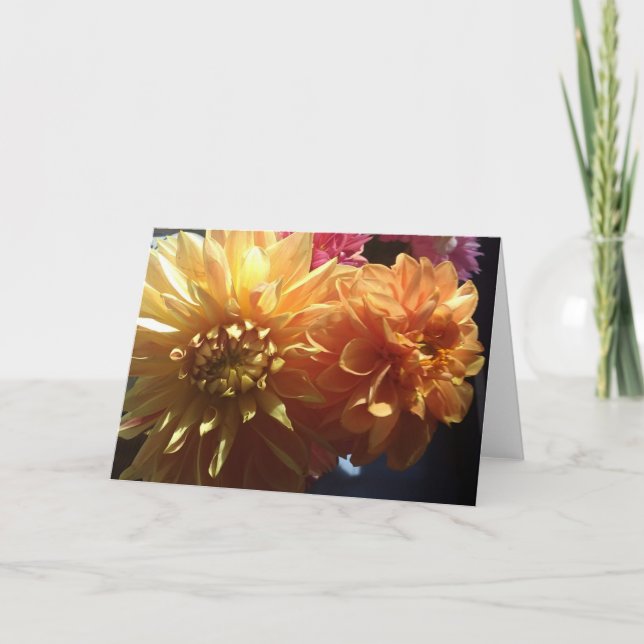 Tomt kort - Dahlias (Framsida)