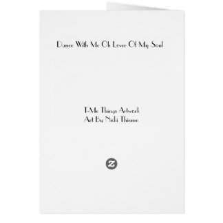 Tomt kort, dansare hälsningskort