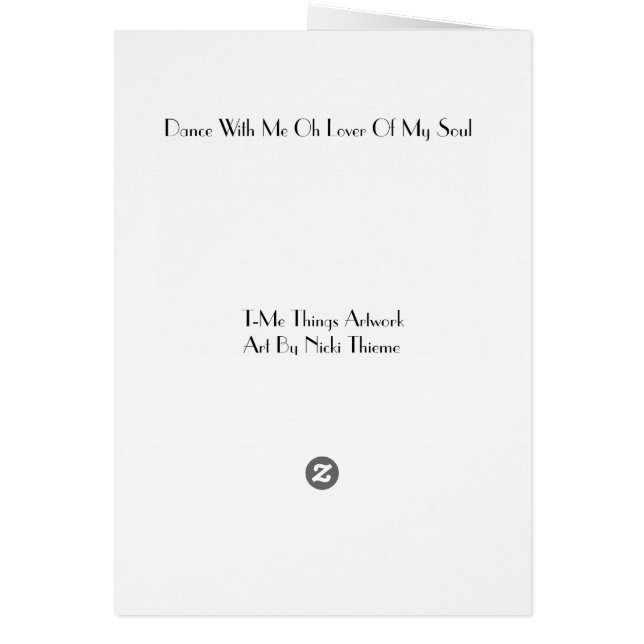 Tomt kort, dansare hälsningskort (Baksidan)