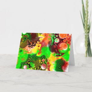 Tomt kort Färgning av digital färg, fluid Art