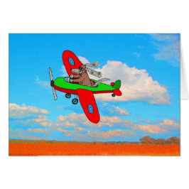 Tomt kort "flyga för hunden", humour.