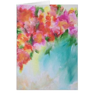 Tomt kort för abstrakt blommigt