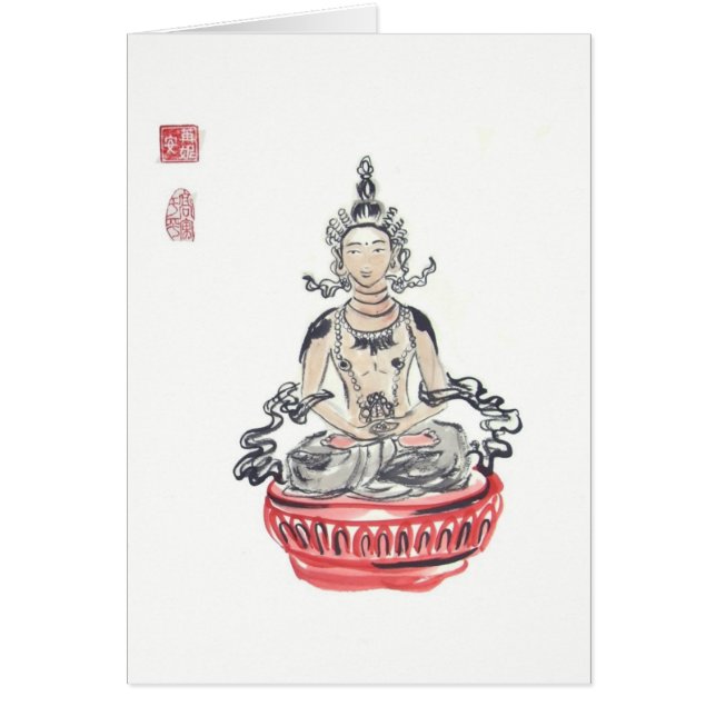 Tomt kort för Amitayus Buddha konst (Framsidan)