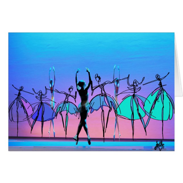 Tomt kort för Ballerina (Framsidan Horizontal)