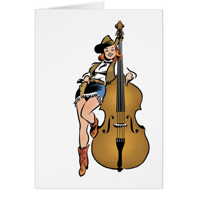 Tomt kort för bas- flicka (Framsidan)