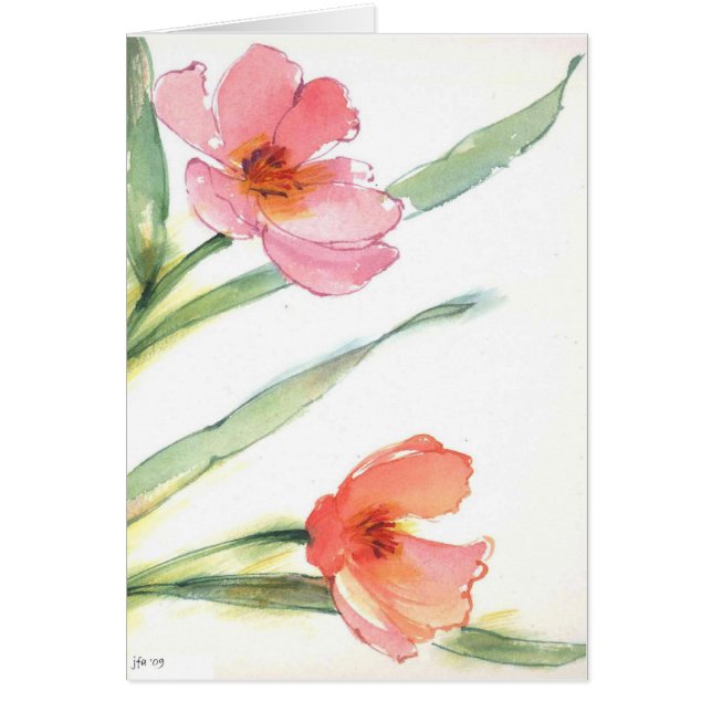 tomt kort för blomma (Framsidan)