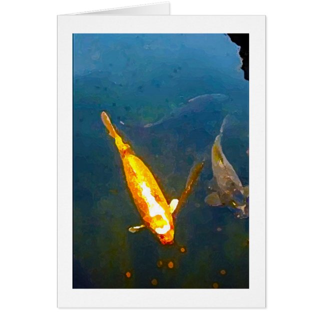 Tomt kort för blyg fiskdammkonst (Framsidan)