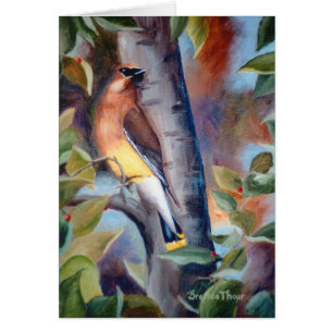 Tomt kort för cederträWaxwing