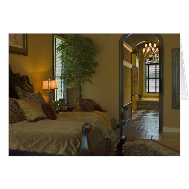 Tomt kort för elegant Tuscan Bedroom (Framsidan Horizontal)