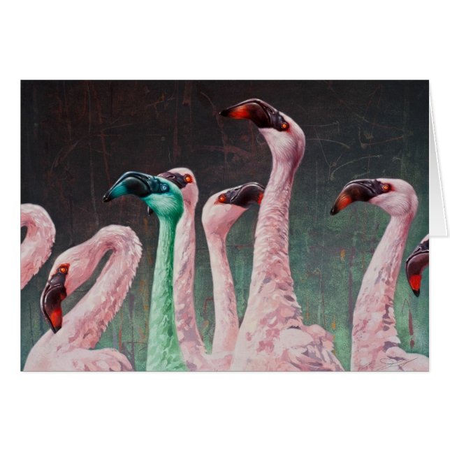 Tomt kort för Flamingo av Andrew Denman (Framsidan Horizontal)