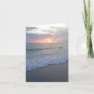 Tomt kort för Florida solnedgångstrand