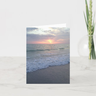 Tomt kort för Florida solnedgångstrand