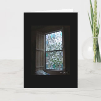 Tomt kort för frostigt vinterfönster