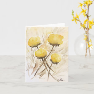 Tomt kort för gula blommor