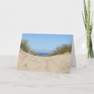 Tomt kort för himmel och för Sand