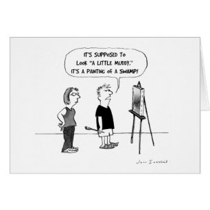 Tomt kort för humoristisk konstnärlig Tecknad Art-