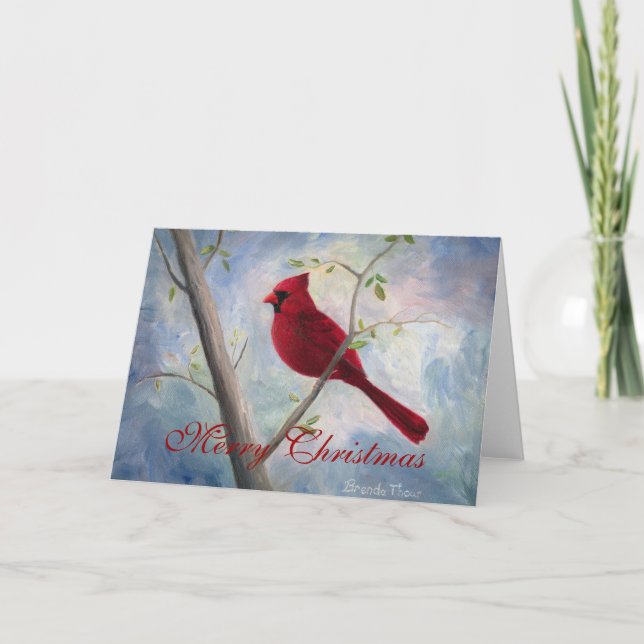 Tomt kort för kardinal jul (Framsida)