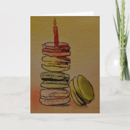 Tomt kort för Macaron födelsedag