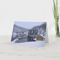 Tomt kort för Magical norskt vinterlandskap