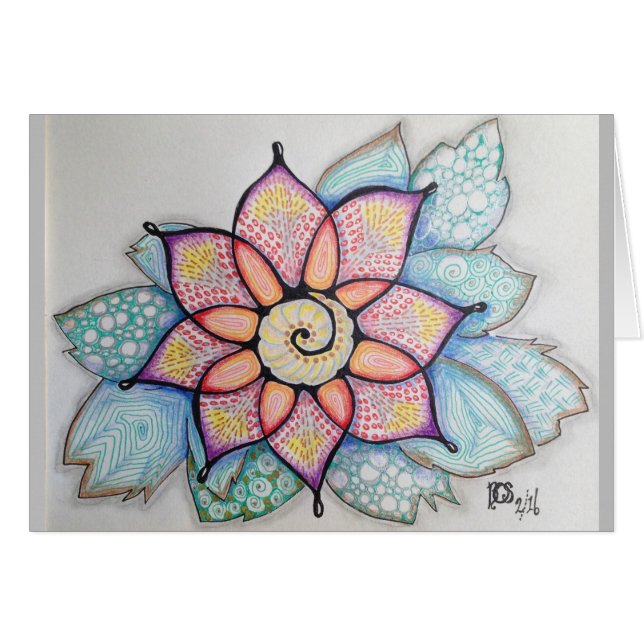 Tomt kort för original- konstteckning som är (Framsidan Horizontal)