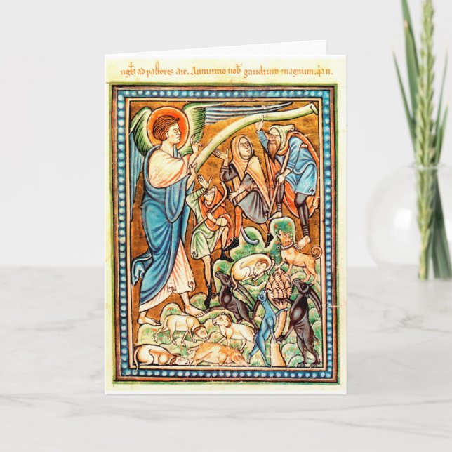 Tomt kort för pågel och Shepherds - julkort (Framsida)