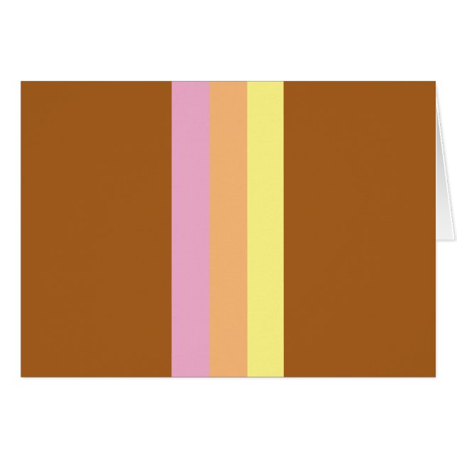 Tomt kort för Retro Rand (Orange Multi) (Framsidan Horizontal)