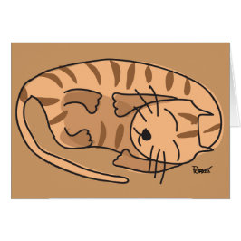 Tomt kort för sömnig katt