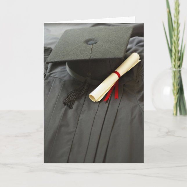 Tomt kort för studentmössans egna examensbevis (Framsida)