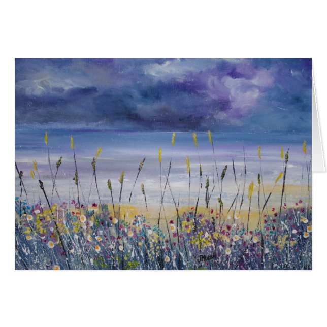 Tomt kort för tom strand (Framsidan Horizontal)