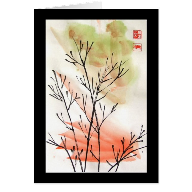 Tomt kort för ung bambu (Framsidan)