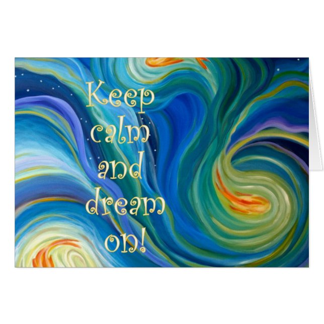 Tomt kort, krusidull, fisk, Jennifer smed Hälsningskort (Framsidan Horizontal)