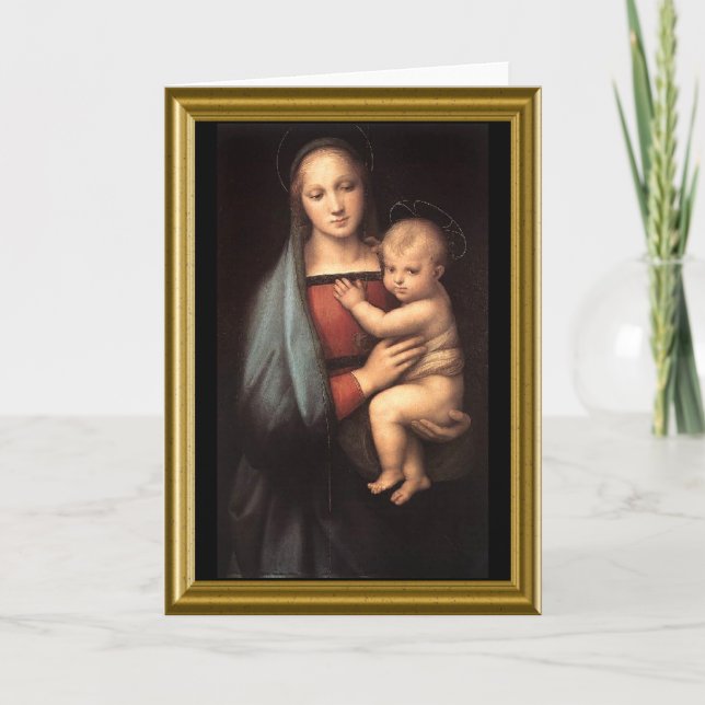 Tomt kort - Madonna och barn (Framsida)