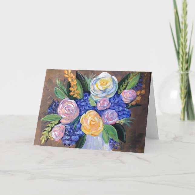 Tomt kort med blommor (Framsida)