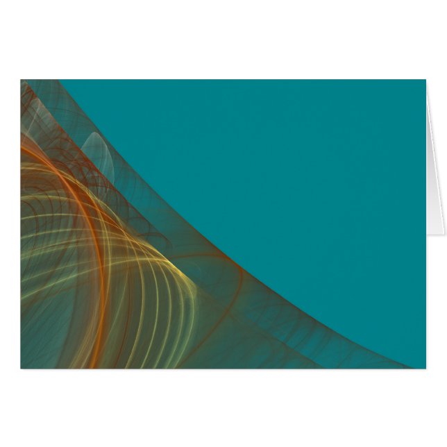 Tomt kort med Fractal Art Gräns (Framsidan Horizontal)