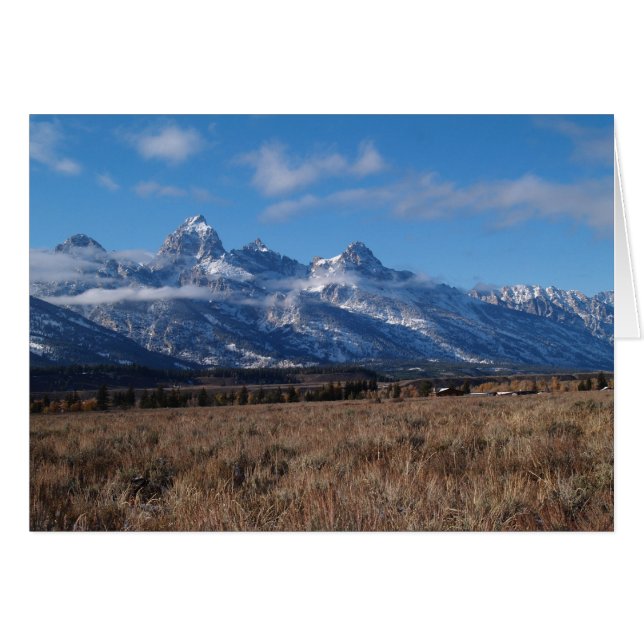 Tomt kort med Grand Teton Mountain (Framsidan Horizontal)