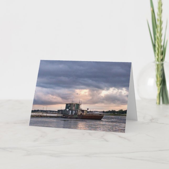 Tomt kort med Mississippi River Boat (Framsida)
