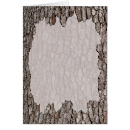 Tomt kort med Träd Bark Gräns