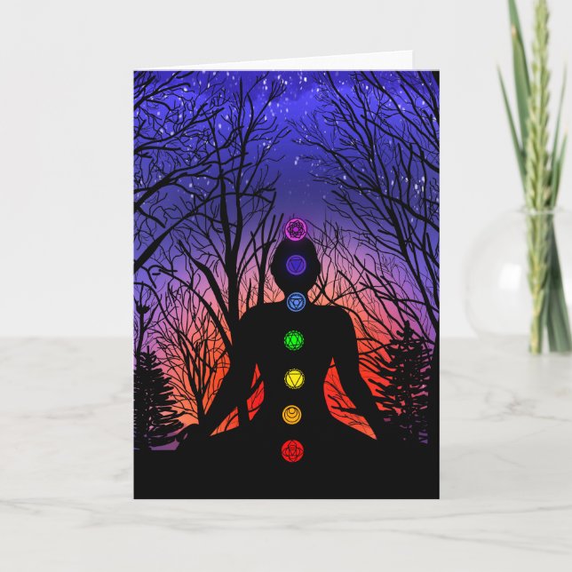 Tomt kort | Meditation Yoga vid Sunset (Framsida)
