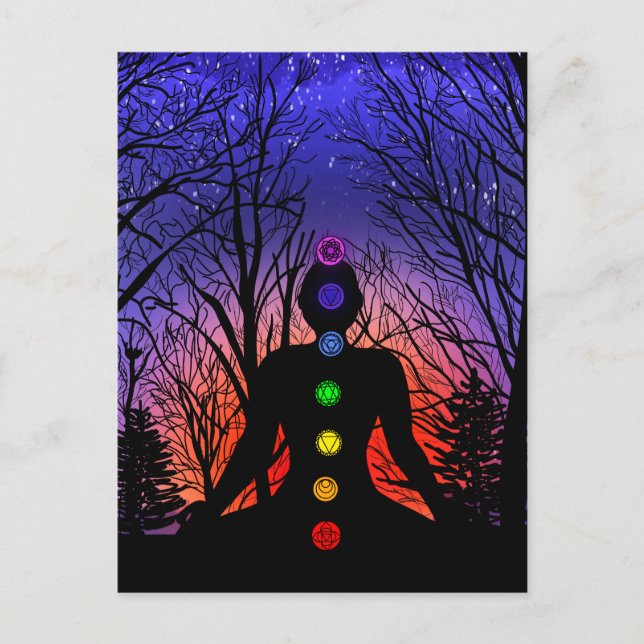 Tomt kort | Meditation Yoga vid Sunset (Framsida)