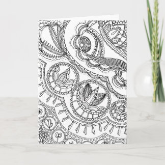 Tomt kort - Paisley-inspirerad design 2