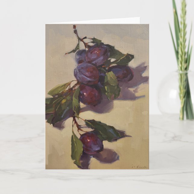 Tomt kort, "Ripening"-målning av Sarah Sedwick Kort (Framsida)