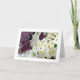 Tomt kort - vår blommor